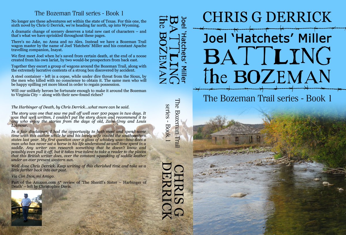 My 5th book is now available on Amazon.
amzn.to/2FFvpCD
All new characters, a few with pleasant personalities, &amp; a fresh location.
Introducing a hard-bitten lawman with a great method of deterrent!
Why not stop by and take a look?
#JoelHatchetsMiller #western #Wyoming