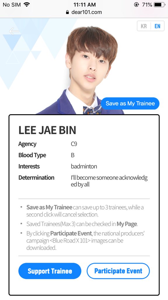 jaebinfiles's tweet photo. 🏹 Don’t forget to support Lee Jaebin on Dear 101 today!

#이재빈 #프로듀스X101 #프로듀스_X_101 #PRODUCEX101 #PRODUCE_X_101 https://t.co/VYEvwzUA8U