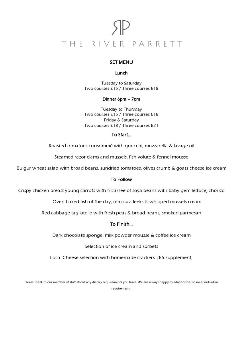 May Menus come and try