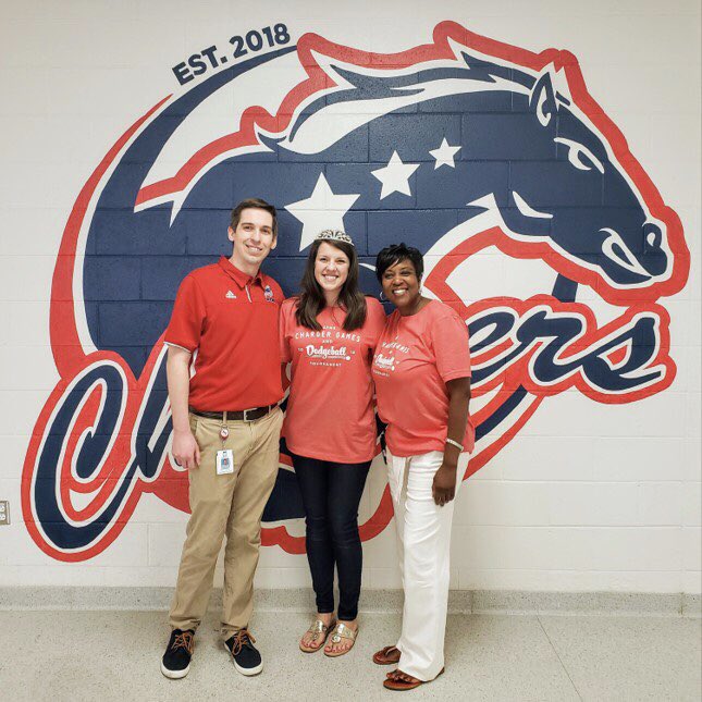 ArtWithWithers's tweet image. When you see your @AFMSChargers MURAL all over Social Media and the News, it feels pretty amazing! Congratulations again to @lmgevans on becoming @WCPSS Teacher of thd year! #CreatingOurCavalry