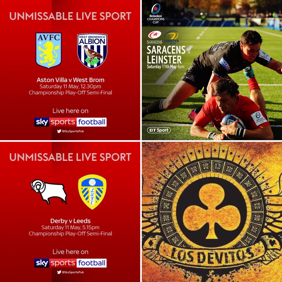 ☘️ Saturday Shenanigans 🍻
📺
🏆 #ChampionsCup Final 
🏆 @TheNationalLge PO Final
⚽️ #Playoffs #MLS 
☘️ #GAA
⚾️ #MLB

🎸 <a href="/LosDevitos/">Los Devitos</a> 9pm #LiveMusic #LiveMusicVenue #SupportLiveMusic #LiveMusicSwansea
