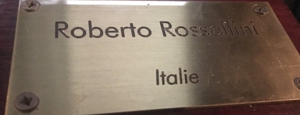  #LesCinéastesDuHangarRangée 6122 - ROBERTO ROSSELLINI8 mai 1906 - 3 juin 1977(Italie)- Rome Ville Ouverte (45)- Allemagne Année Zéro (48)- Stromboli (50)- Les 11 Fioretti de François d’Assise (50)- Europe 51 (52)- Voyage en Italie (54)- Le Général della Rovere (59)