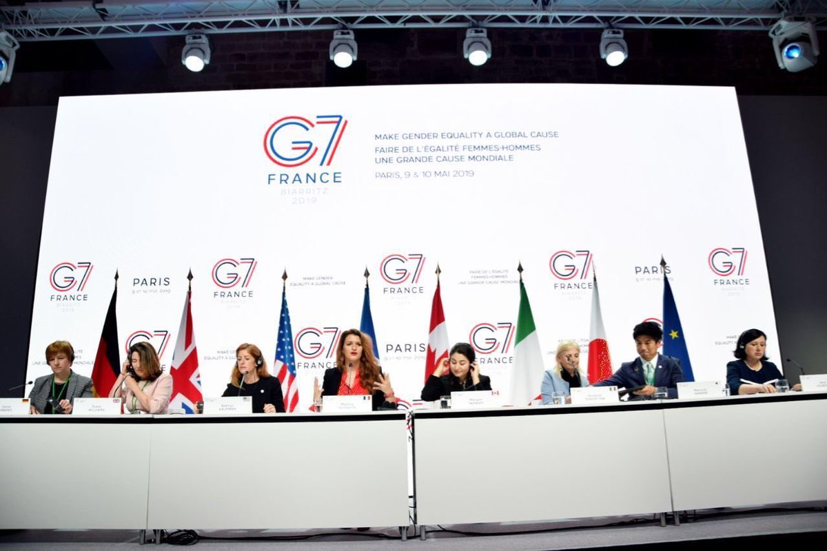 franceonu's tweet photo. «Aucun pays au monde n’a atteint l’égalité femmes-hommes, et aucun ne peut l’atteindre seul»
Au #G7Equality, les ministres @G7fr se sont engagés à faire de l’égalité femmes-hommes une grande cause mondiale 🙌
#G7France #DiplomatieFéministe https://t.co/0WYP0YpumZ