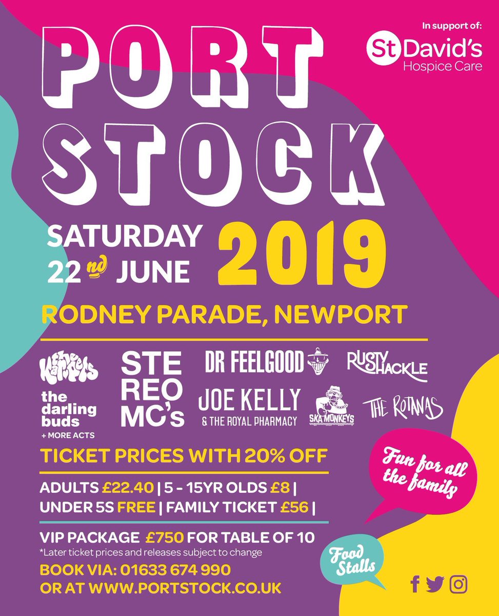 6 weeks today and #Portstock2019 lands at @rodneyparade!
Get your tickets now to avoid disappointment!!
#Portstock #festival
