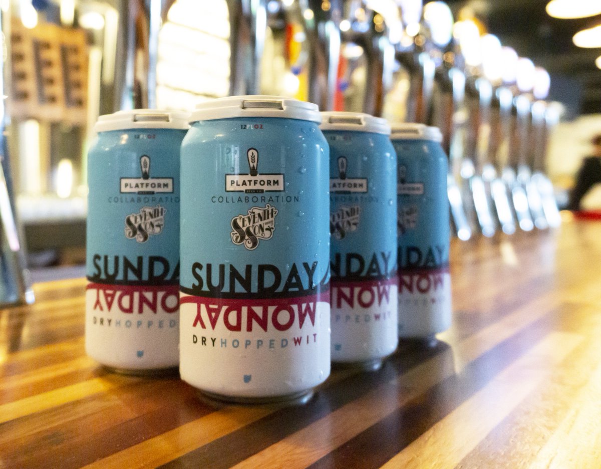 Out Now: Sunday Monday, Dry Hopped Wit. 5.04% 28 IBU
This new collaboration with our friends at @seventh_son_brewing is available today starting at 10:00am!
#sundaymonday #seventhsonbrewing #platformrelease #platformbeerhere