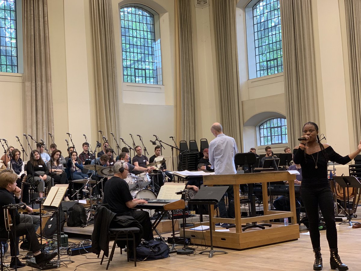 At the sitzprobe of The Best of Musicals to benefit the Charlie Waller Memorial Trust. The singers and orchestra are simply stunning I’ve cried three times already. The shows are 1600  and 2000, at the Evintim Apollo Hammersmith, go go box office 020 8563 3800.