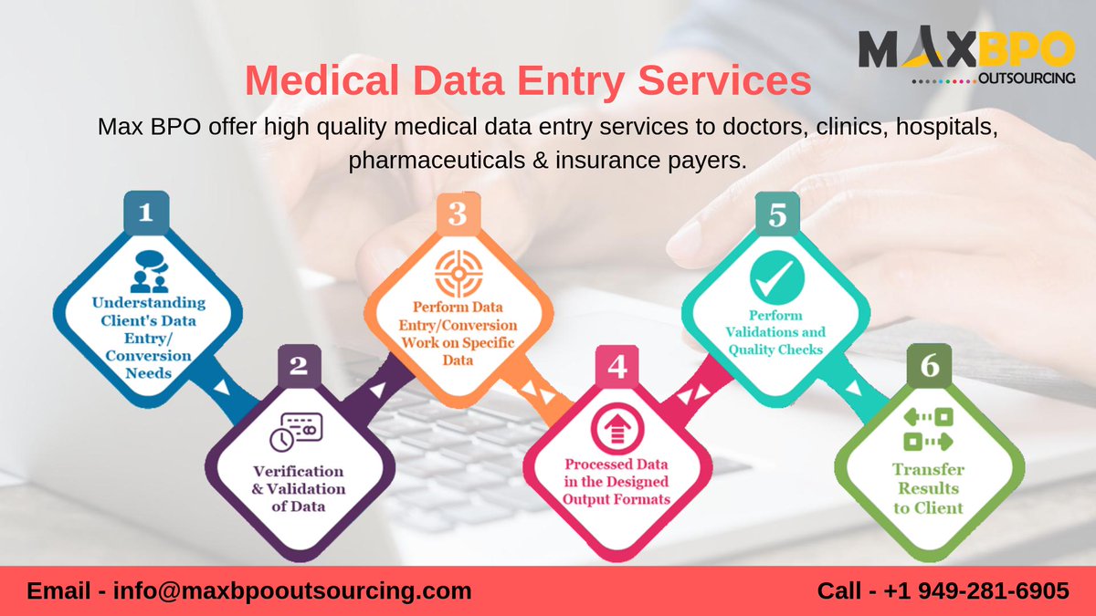 max_bpo's tweet photo. Medical Data Entry Services
Max BPO offers high quality medical data entry services to doctors, clinics, hospitals, pharmaceuticals & insurance payers.
https://t.co/LOduYcLXzp
#medicaldataentry #healthcaredataentry #dataentry #maxbpo https://t.co/1JnX6tlVWR