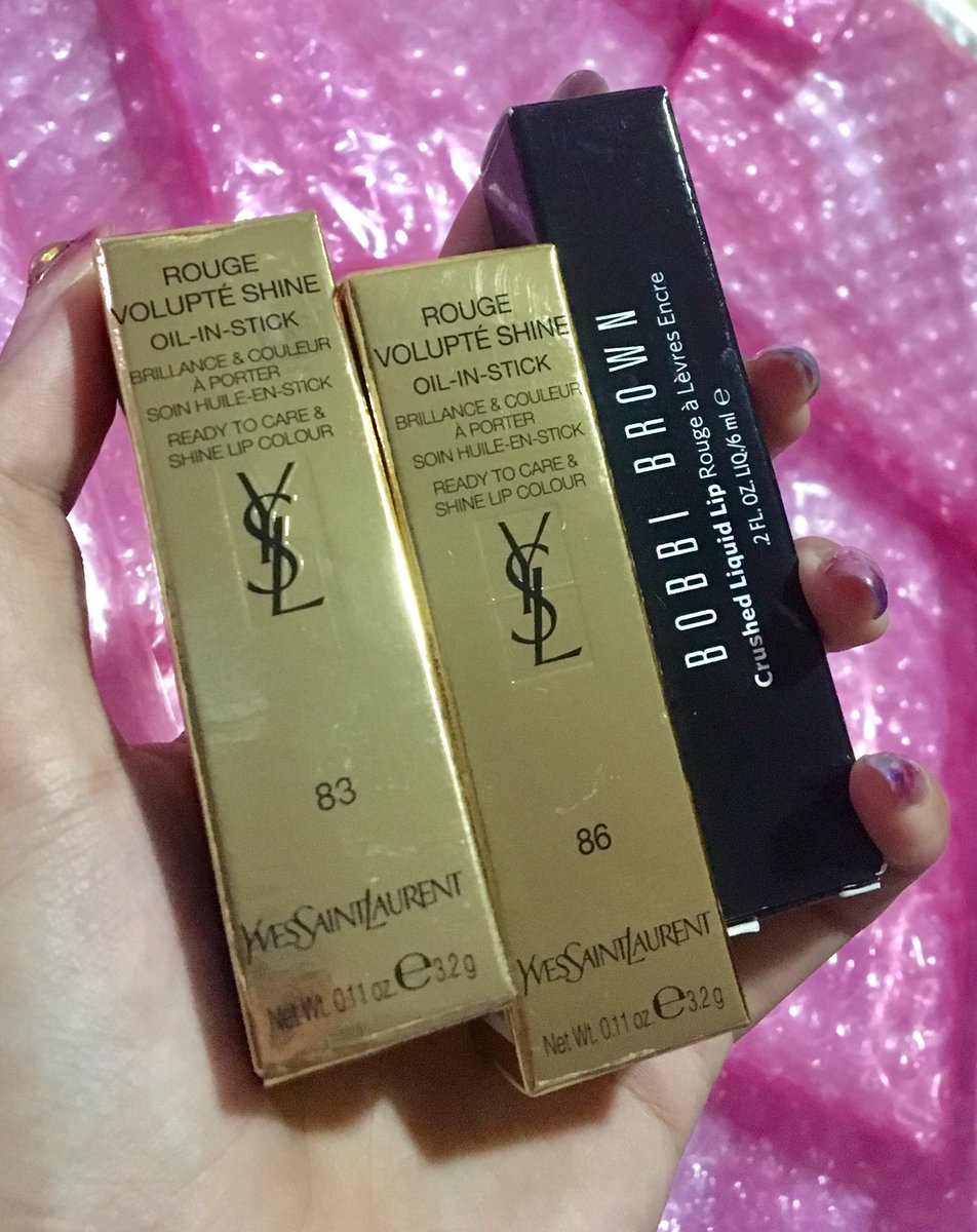 LOOPBOXX's tweet photo. มาถึงของแรร์กันเลย มีแค่ 3 แท่ง ลดจากเคาน์เตอร์แล้วจ้า

💛YSL Rouge Volupte Shine 
#83 -1 , #86 -1
🌈1,350฿

💛Bobbi Brown Crushed Liquid Lip
#SmoothieMove -1
🌈990฿ https://t.co/Nwb1C4qUy1