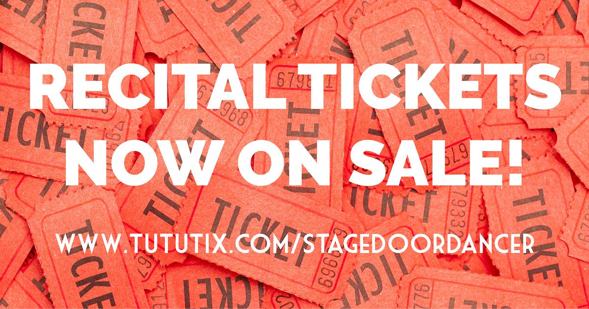 StageDoorDancer's tweet photo. Recital tickets available for online purchase today! Learn more including what time tickets go on sale for your preferred performance today by visiting https://t.co/LuEY5Cd30M! #UnitedThroughDance #StageDoorDancer https://t.co/OjTlg1gh9b