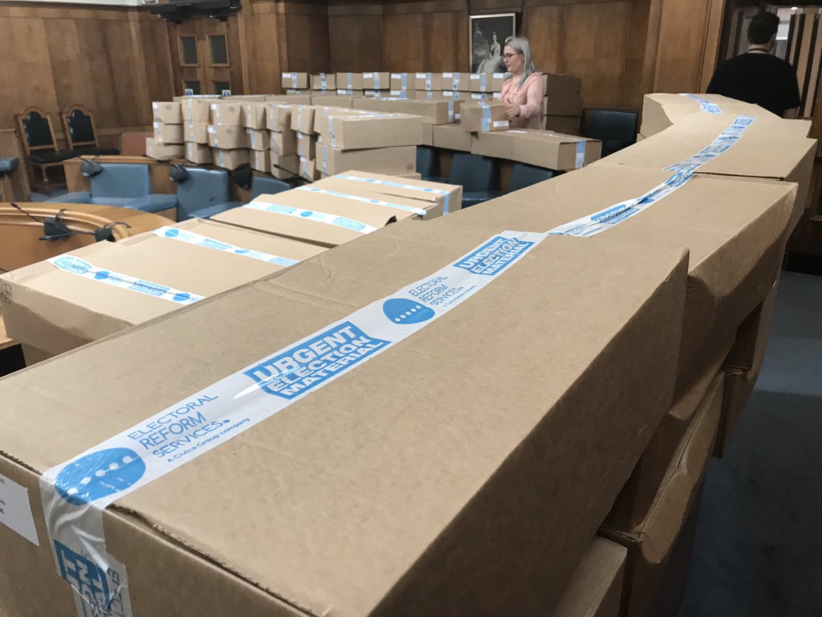 BuryElections's tweet photo. Almost a 24/7 operation at Bury Council Elections Office to prepare for the European Elections https://t.co/OlLxFZudk3