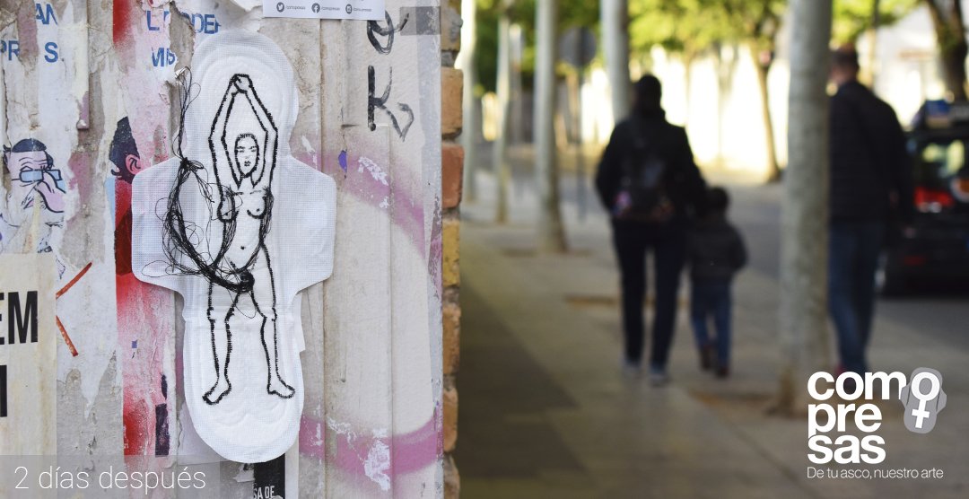 comopresas's tweet photo. "Freedom"
Calle Ignasi Bastús, Lleida.
04/05/2019
#comopresas #artivismo #compresas #compresa #feminismo #feminism #artivism #Lleida #Bordeta #streetart #urbanart #art #arte #painting #textil #textilart #hilos #sanitarytowel #ArteCallejero #freedom #depilación #empoderamiento https://t.co/oIWwpK8v7w