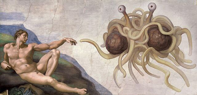 Thinking of all the Pastafarians out there, during this holy month of Ramendan.  Praise be to His Noodliness. May you be touched by his Noodly Appendage.