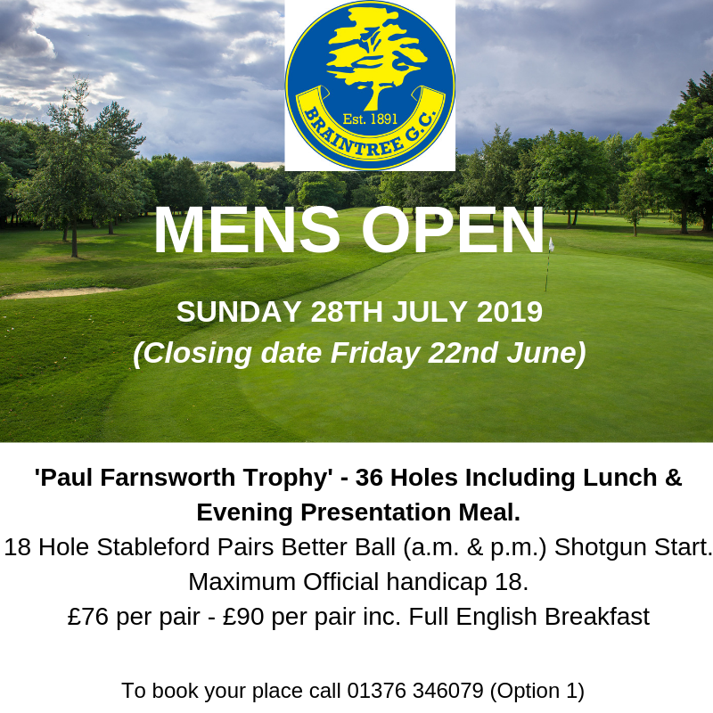 BraintreeGC's tweet photo. Mixed, Mens and Ladies Open Golf Competitions at Braintree Golf Club in 2019. Call 01376 346079 (option 1) to book your places now! #experiencebraintreegc #essexgolf #golf #ladiesgolf #essex #braintree https://t.co/fizhnLWj42