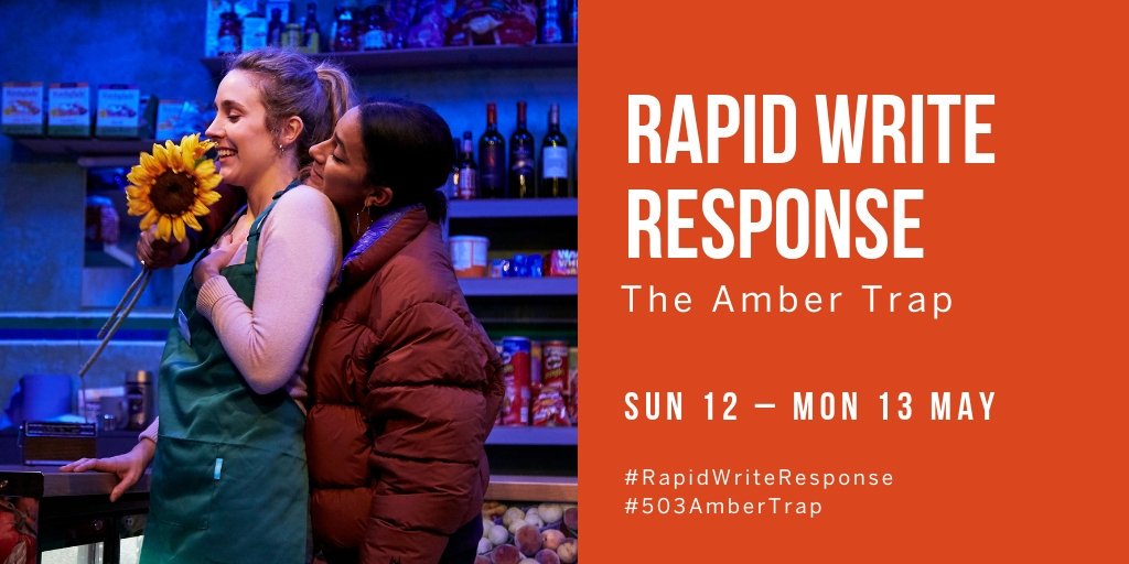 theatre503's tweet photo. What are you doing tomorrow?  

Come watch 7 great short plays, directed by 7 fab directors, performed by 7 talented casts. Tomorrow and Monday night at 7.30pm, with tickets only £8 in advance.

Join the Rapid Write Response movement for #503AmberTrap.

https://t.co/dXmAZzBr0e https://t.co/ANXfk3F1ax