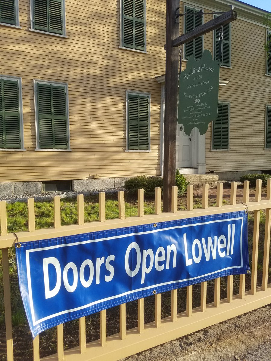 DoorsOpenLowell's tweet photo. Getting ready for Doors Open Lowell  Sat. Spalding House, 3rd oldest in Lowell (1761), open 1-4. #lowell #likelowell #lowellnps #findyourpark #preservation #historicpreservation #merrimackvalley #massachusetts #thisplacematters #architecture #preservationmonth #doorsopenlowell https://t.co/MqwhRzbAFe