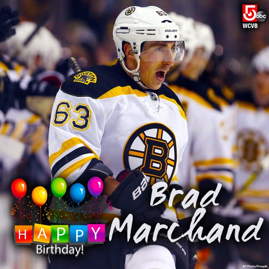 HAPPY 31ST BIRTHDAY to Boston Bruins favorite Brad Marchand! Don t party too m 