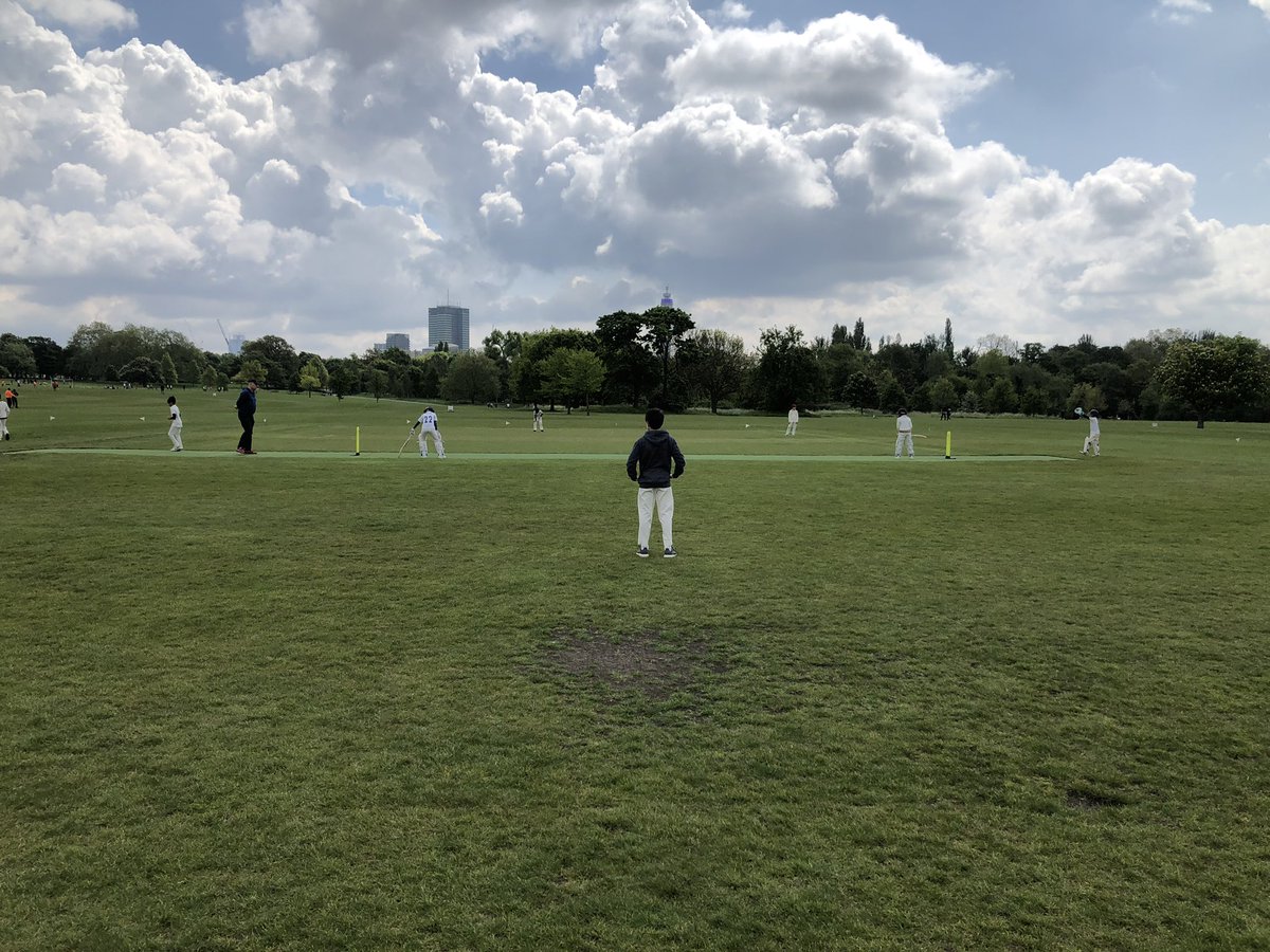 Four seasons in a day - wind,sun, rain &amp; hail as U10 Panthers squeak a 7 runs win vs N.Mids at the Hub this morning