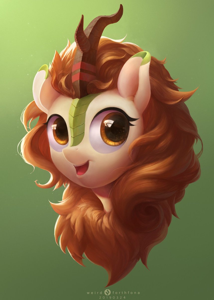 weirdforthfona's tweet image. Autumn Blaze-head portrait