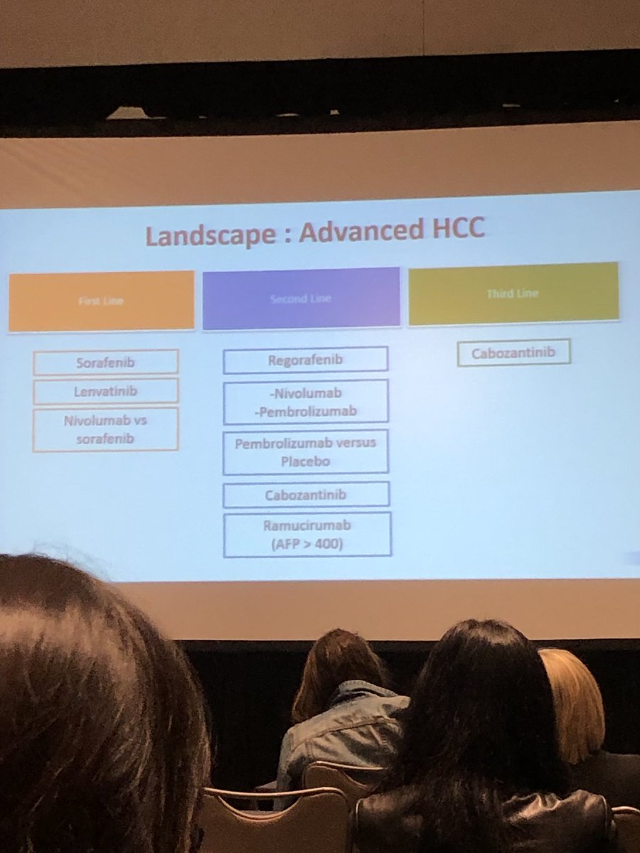 SunnieSKim's tweet photo. Drug options and ongoing trials for HCC - how far we’ve come since the days of sorafenib versus hospice! #AllianceSpring19 #HCC https://t.co/yoOP1jJ7hJ