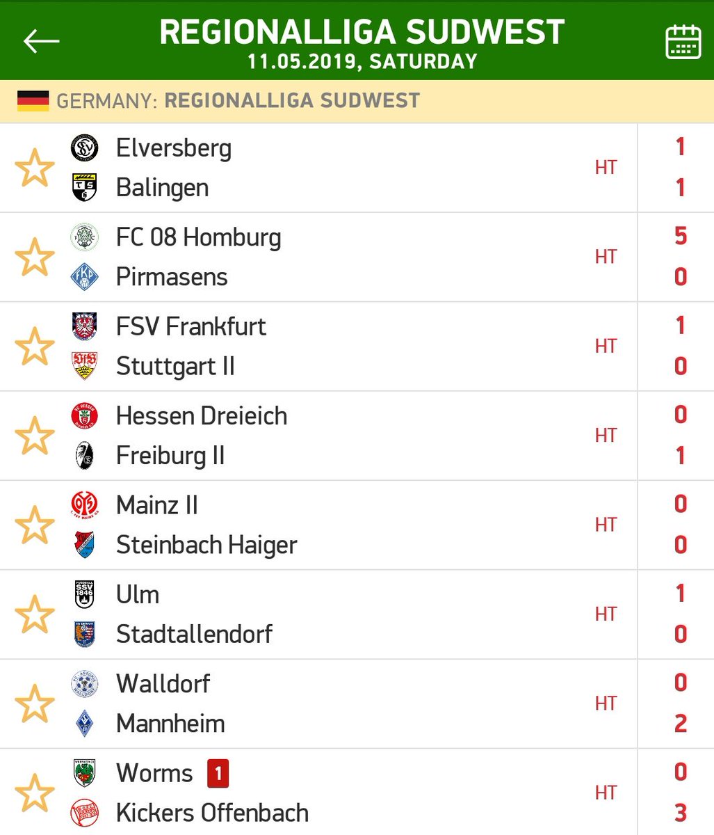 RLSWInfo's tweet photo. Halbzeit in der #RLSW!
Zufrieden mit den Halbzeitständen? 🤔
#Regionalliga #SVETSG #FCHFKP #FSVVfB #SCHDSCF #M05TSV #SSVTSVE #FCASVW #VfROFC https://t.co/oKBTzIOqBt
