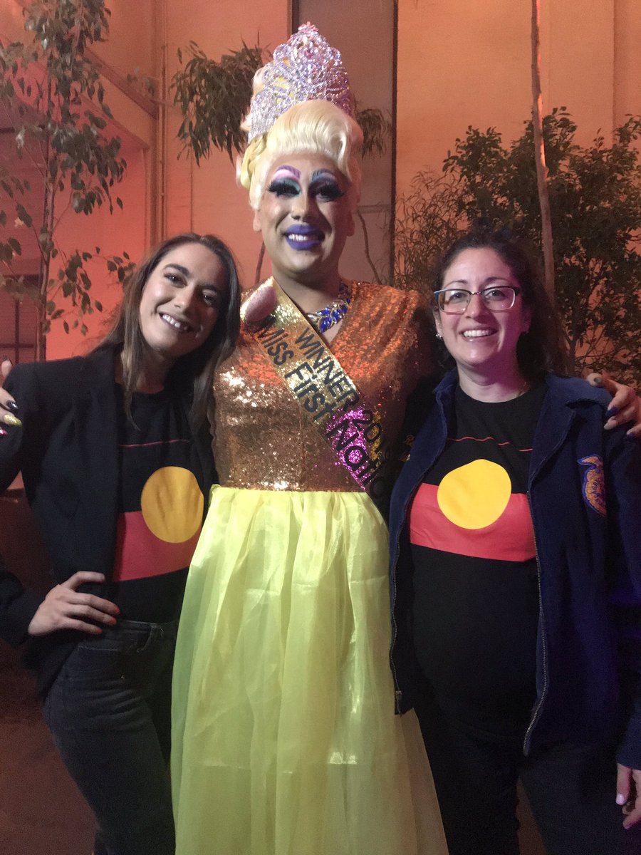 MadelineHayman's tweet photo. So lovely to meet both of these amazing women tonight at Miss First Nations! @yodaberg #Yirramboi #MissFirstNations https://t.co/MHMbkc2uo7