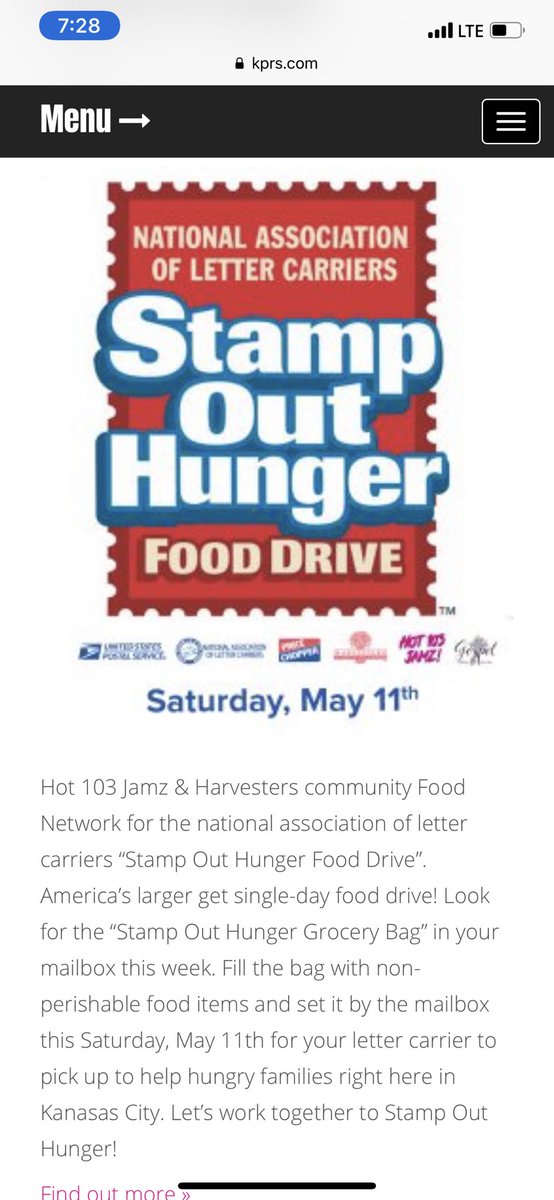 TailorMade_KC's tweet photo. #StampOutHunger with @HarvestersORG - #TheCommunityFoodNetwork and the #nationalassociationoflettercarriers at  #PriceChopper 4950 Roe Blvd. Roeland, KS

Help feed our #KansasCity families... drop off non-perishable food items here or at #Harvesters ! https://t.co/Zr5nTGr1NK