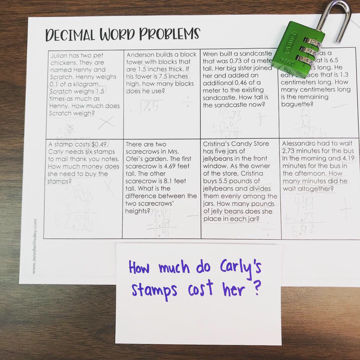 MsEdsonsKiddos's tweet photo. Locks 2 and 3 are off our box #breakoutonabudget #coordinategraphing #wordproblems #5thgrademath #differentiation @BaranoffSchool #AISDhome https://t.co/22h6er5H9f
