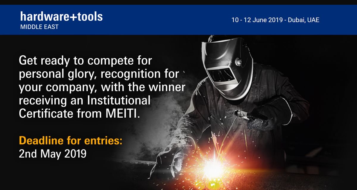hardwaretoolsme's tweet photo. #HardwareToolsME, together with the Middle East Industrial Training Institute (#MEITI), presents the inaugural Middle East’s #BestWelder, a competition for #welding industry professionals across the #UAE. Learn more about the competition, please go to https://t.co/4YQ0V243pH https://t.co/J8U0xMTJdn