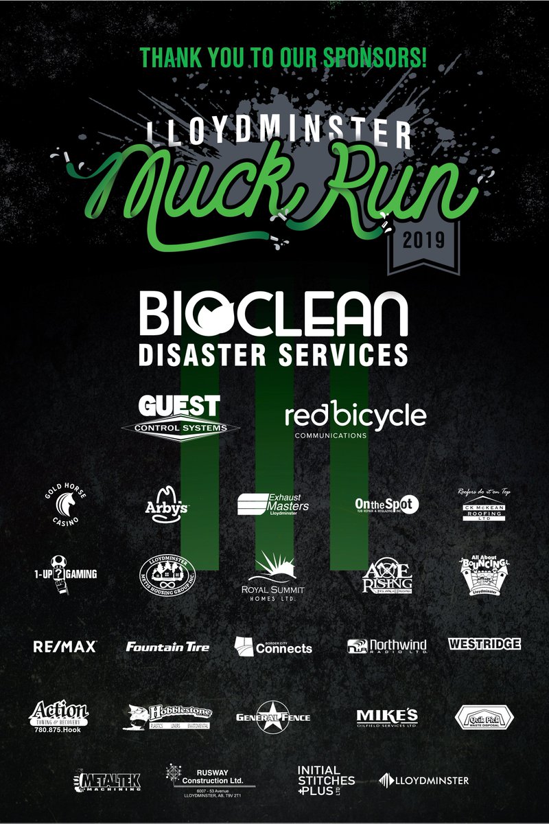 LloydRHF's tweet photo. TODAY is the day 💚🙌
And we couldn't have done it without all our participants and all our awesome sponsors - thank you thank you thank you!!!
Come out to Bud Miller Park today,
Mini Muckers at 10AM | Adult Muck Run at Noon
#MuckRun2019 #LloydEvents #LRHF https://t.co/VbjEuv31ui
