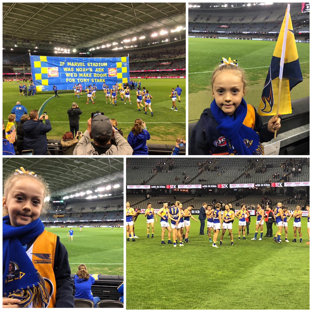 johnsimpson05's tweet photo. Fun Fact: @WestCoastEagles last loss in Melbourne was 643 days ago against @stkildafc on the 6th of August, 2017. Not tonight boys!!
#AFLSaintsEagles #GoEagles #WestIsBest #EastCoastEagle #ReigningPremiers #backinthe8
๐ฆ
๐๐๐ https://t.co/pNF3c7P84S