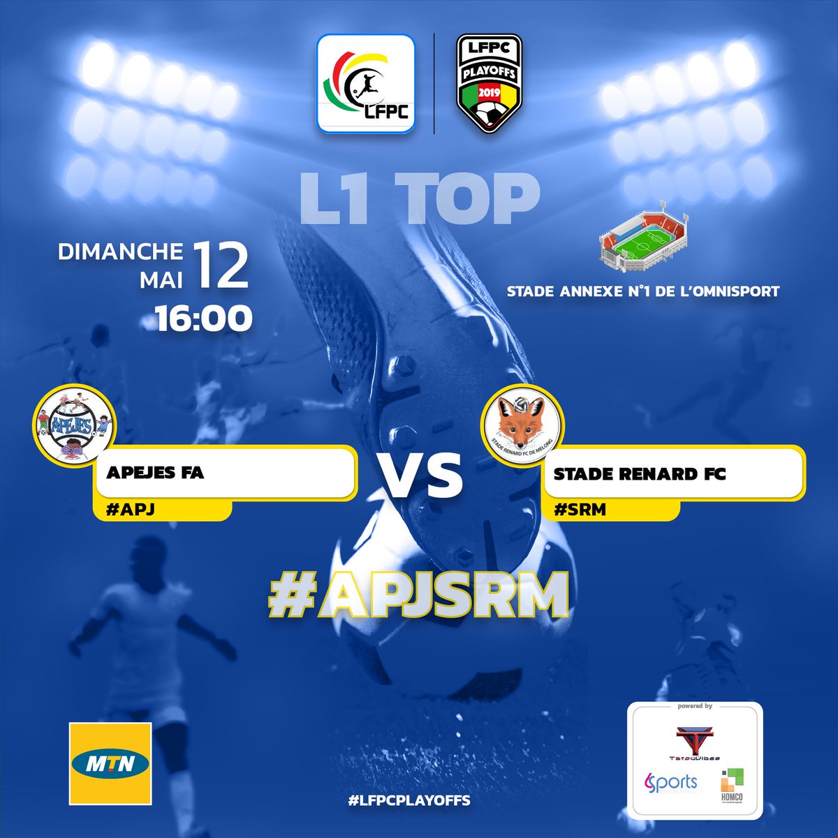 lfpc_fr's tweet photo. #LFPCplayoffs (L1 top) le programme...
#APJSRM
@MTNCameroon
@CRTV_web
@tatouvibes
@6Sportsnews
@homco_online https://t.co/LDUOIqsnfC
