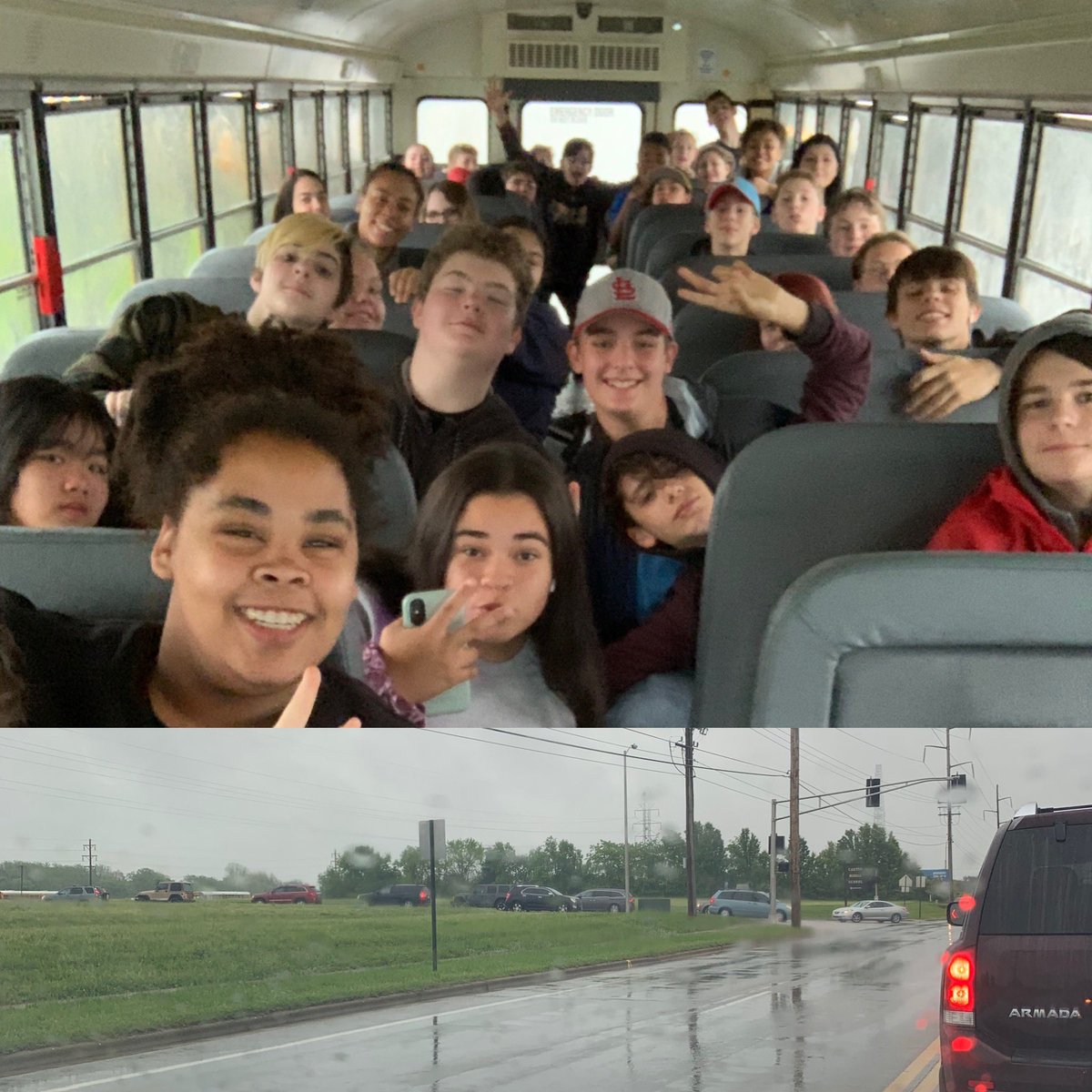 CarverBands's tweet photo. Thank you parents for being patient with the traffic @CarverMSCougars drop off this morning!! Way to go Music students for being on time!! We are on the road and excited for a fun day in the park!! https://t.co/ruY01BZaAs