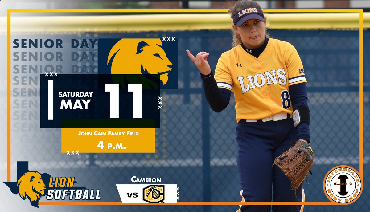 Lion_Softball's tweet photo. It's @Lion_Softball GAME DAY!!! Regional Championship and a trip to Super Regionals on the line as the No. 8 Lions face Cameron @ the Cain Complex. Start time at 4 p.m. #SeeYouAtTheGame #NBSD 
🎟: https://t.co/whtPF02z9C  
📺: https://t.co/ZCi52zt4wG  
📈: https://t.co/hrtFCToJrr https://t.co/pMZ1NLR6CU