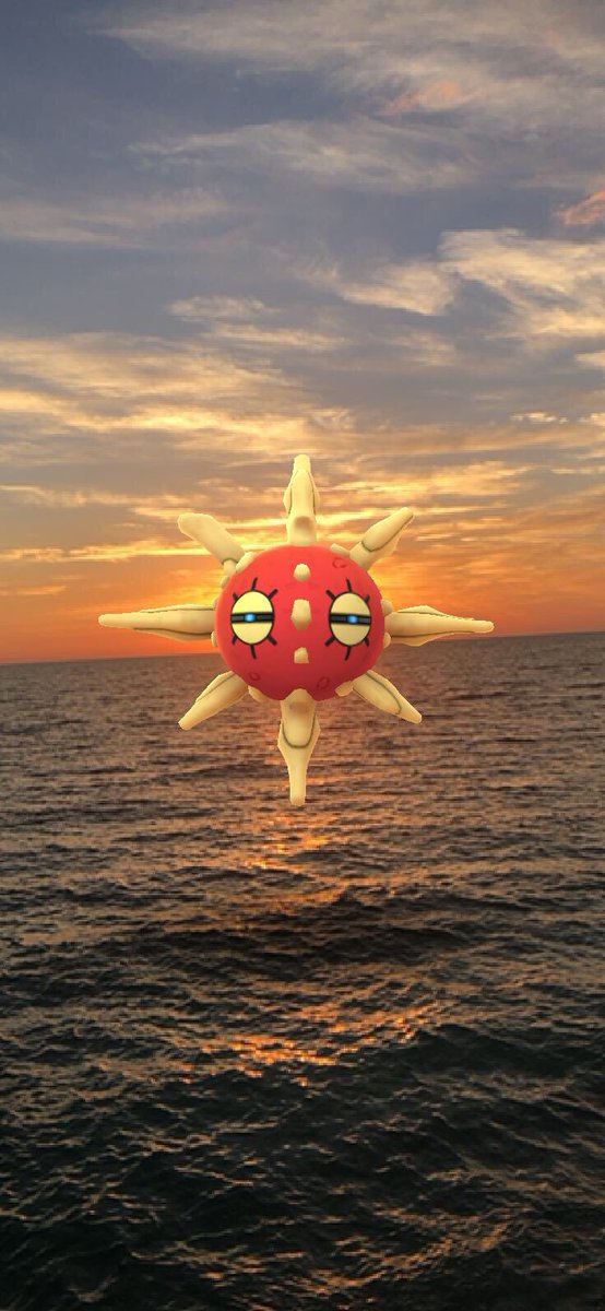 Kevin Gosnapshot Habitatchallenge While On The Beach Right Before Sunset Pikachu And I Spotted A Wild Solrock