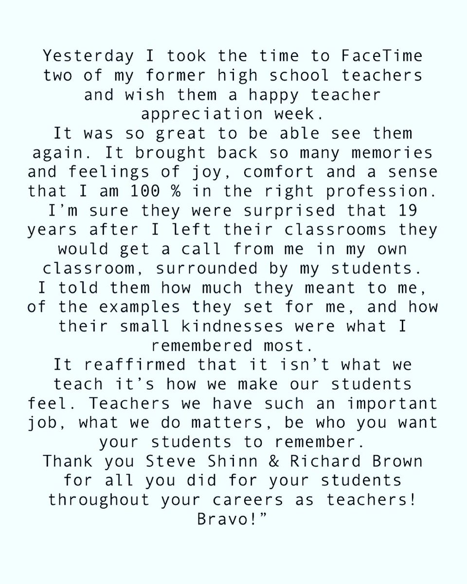 acarneyteaches's tweet photo. Teacher Appreciation Week #OwlPride #MHSFCS Take the time, tell teachers you appreciate them, it will make you both feel good! @TaftUnionHSD thanks for having such an amazing staff, with 💛 a class of 2000 alum. https://t.co/0H9BigvAsi