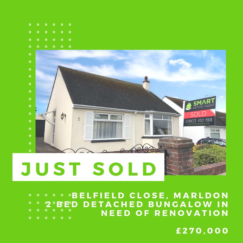 SMARTTorbay's tweet photo. This #bungalow in #Marldon is now #Sold 🏡
If you’ve got a similar #property we’d love to hear from you as we may already know your #buyer 🔥 #SMART #Torbay #EstateAgent https://t.co/gqm14SpVG1