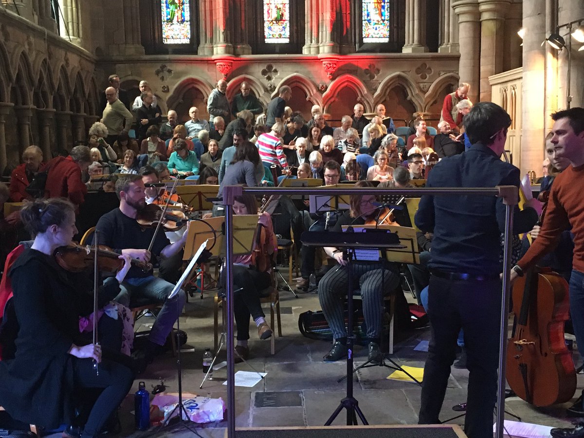 Tonight’s the night! Last rehearsal in the Abbey with our fabulous soloists, orchestra and the lovely singers from Voices of Hope. It will be wonderful. <a href="/NEVoicesofhope/">Voices of Hope</a> <a href="/HexhamAbbey/">Hexham Abbey</a>