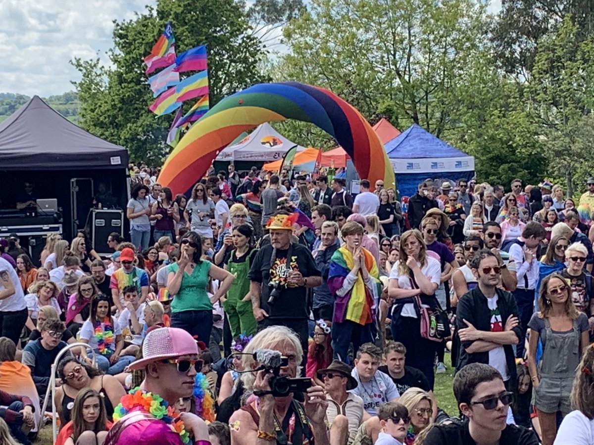 ExeterPride's tweet photo. We are really having a great day - Happy Pride everyone ❤️🏳️‍🌈🌈 https://t.co/VvGEdNgGC3
