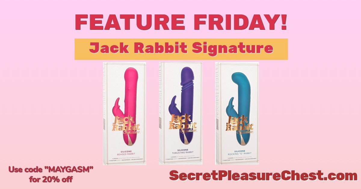 SPCtoys's tweet photo. Treat yourself this weekend! CalExotic's Premium Collection Jack Rabbit Vibes come in multiple shapes, colors and functions, so you're sure to find the one for you!

In honor of #nationalmasturbation month, take 20% off with code MAYGASM at https://t.co/GbLZgSwK6I! https://t.co/VS4JRZcuY1