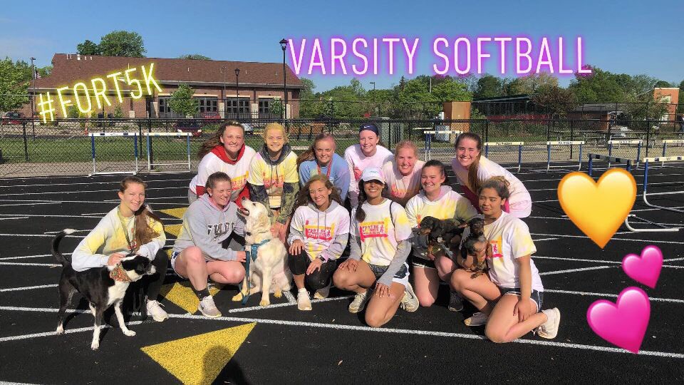 shullinger4's tweet photo. so glad to have participated in the @Fort5K!!!! #WeAreFirebirds (even the dogs loved the color run) https://t.co/4ub6V6botG