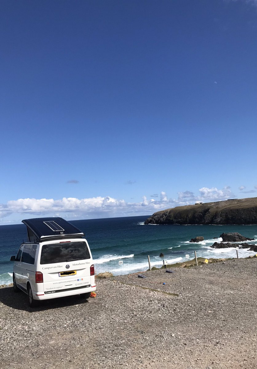 Perfect pitch in Durness, Scotland. NC500 @CapricornCamper