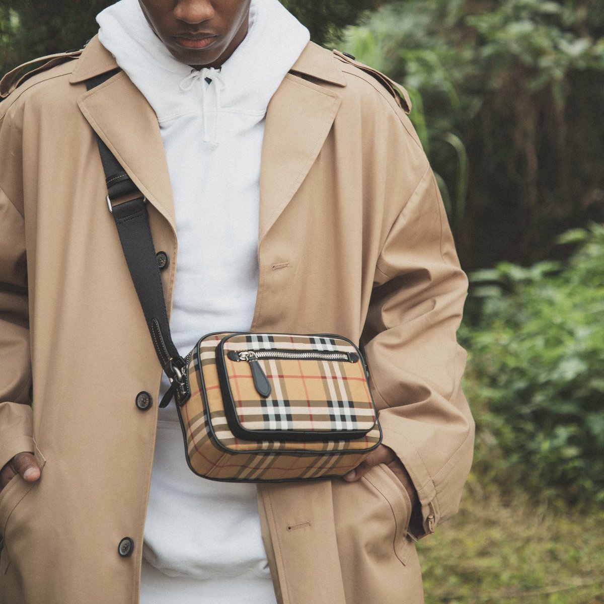 Burberry - Check Print and Leather Messenger Bag | HBX - Globally Curated  Fashion and Lifestyle by Hypebeast
