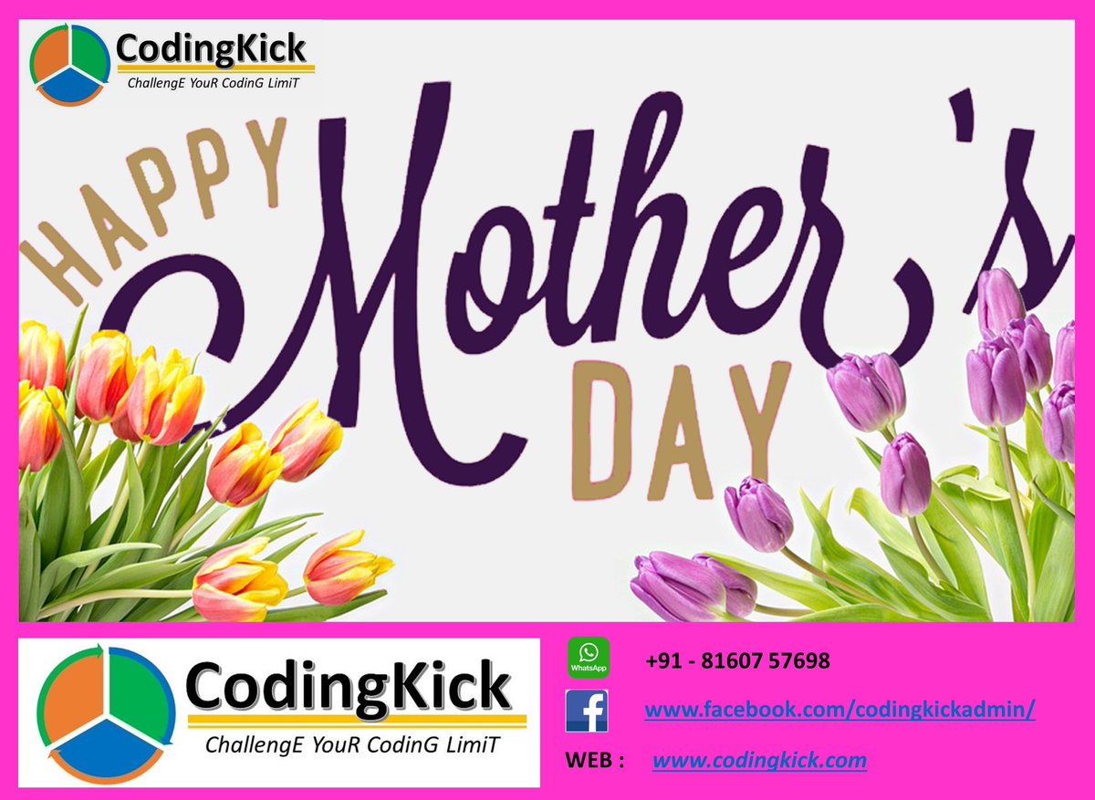 kapilshukla2006's tweet image. Happy #MotherDay to All
#MothersDay #MothersDay2019 
From @CodingKick