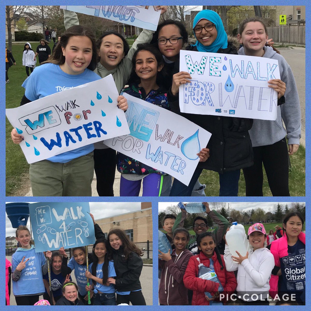 MsWorthington3's tweet photo. Clouds and cooler temperatures could not stop us from doing our part! #WEWalkForWater #CleanWaterOn #dogood @Cornell_Village @cvpsWE @WEMovement @YRDSB https://t.co/Vfe1LuICHt