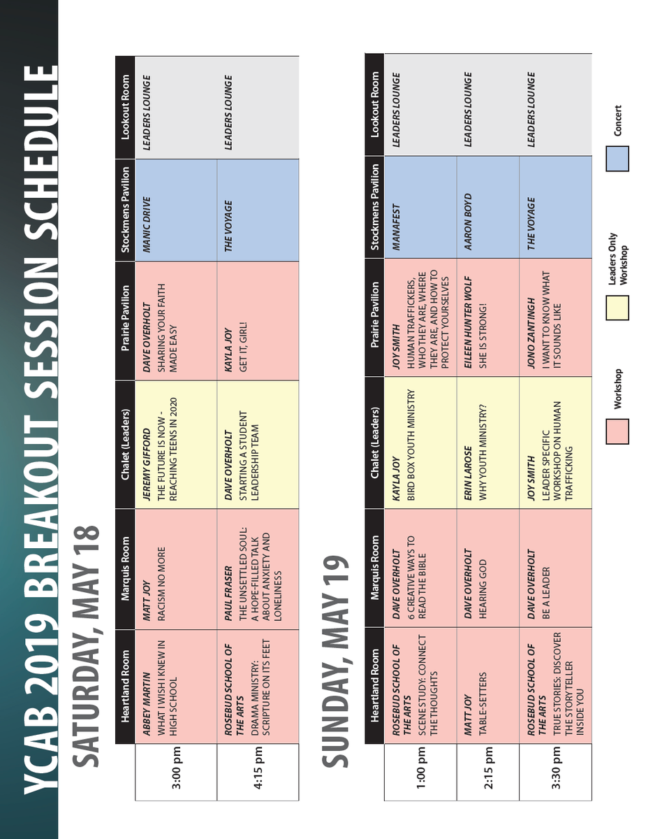 YC Alberta is only 1 WEEK AWAY! Here are the General and Breakout Session Schedules, what are you most excited for?! You still have time to register online at YCAlberta.ca  #YCALBERTA #YC25