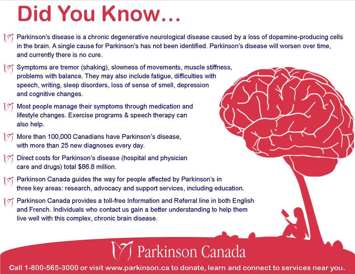 PSMR's tweet image. Although a Parkinson's diagnosis may be life-changing, you can successfully manage your symptoms with medication, exercise and counselling. And one of your greatest tools is knowledge. To learn more, visit parkinson.ca/resources.