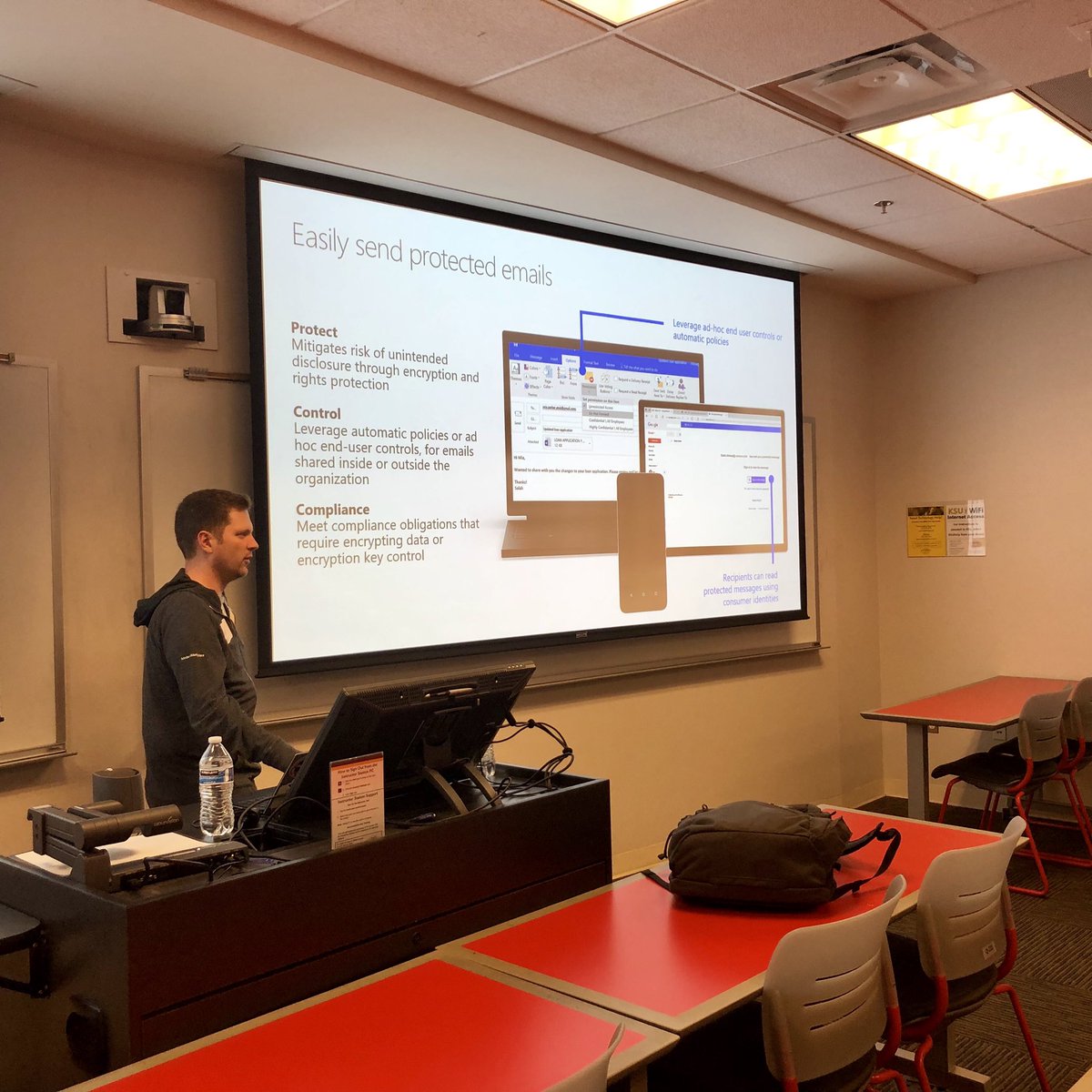 SharePointMadam's tweet image. Catching @SosemanMatt&apos;s session on Protect Your Data No Matter Where It Lives. #security #SPSATL