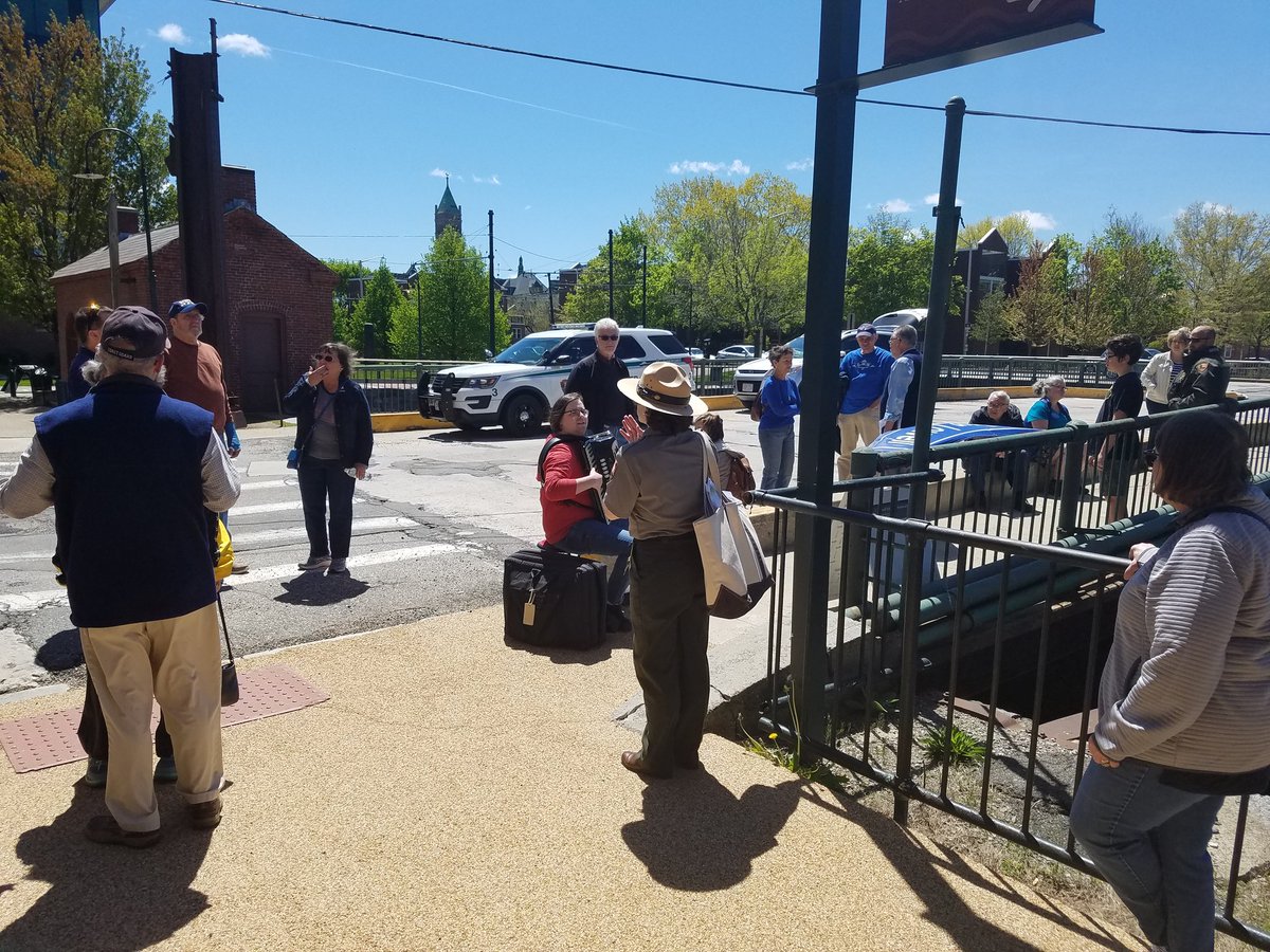 DoorsOpenLowell's tweet photo. Prof. Robert Forrant's noon Whatever Happened to Little Canada tour gathering. Meet at Wannalancit Mill. #lowell #likelowell #lowellnps #findyourpark #preservation #historicpreservation  #merrimackvalley #massachusetts #thisplacematters #preservationmonth #doorsopenlowell https://t.co/Caaxszwz3E