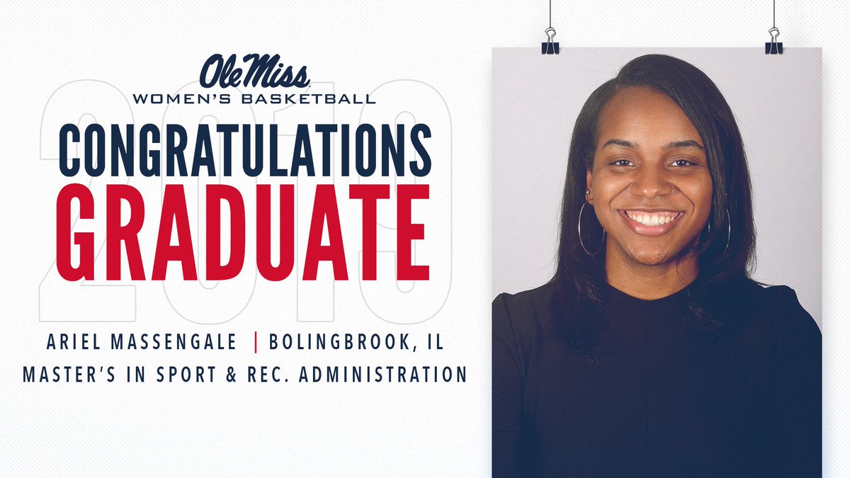 OleMissWBB's tweet photo. Master's Degree is official‼️

Congratulations, Ariel Massengale 🎓

#NoCeilings #OleMissGrad19 https://t.co/qPAJgeQVMv