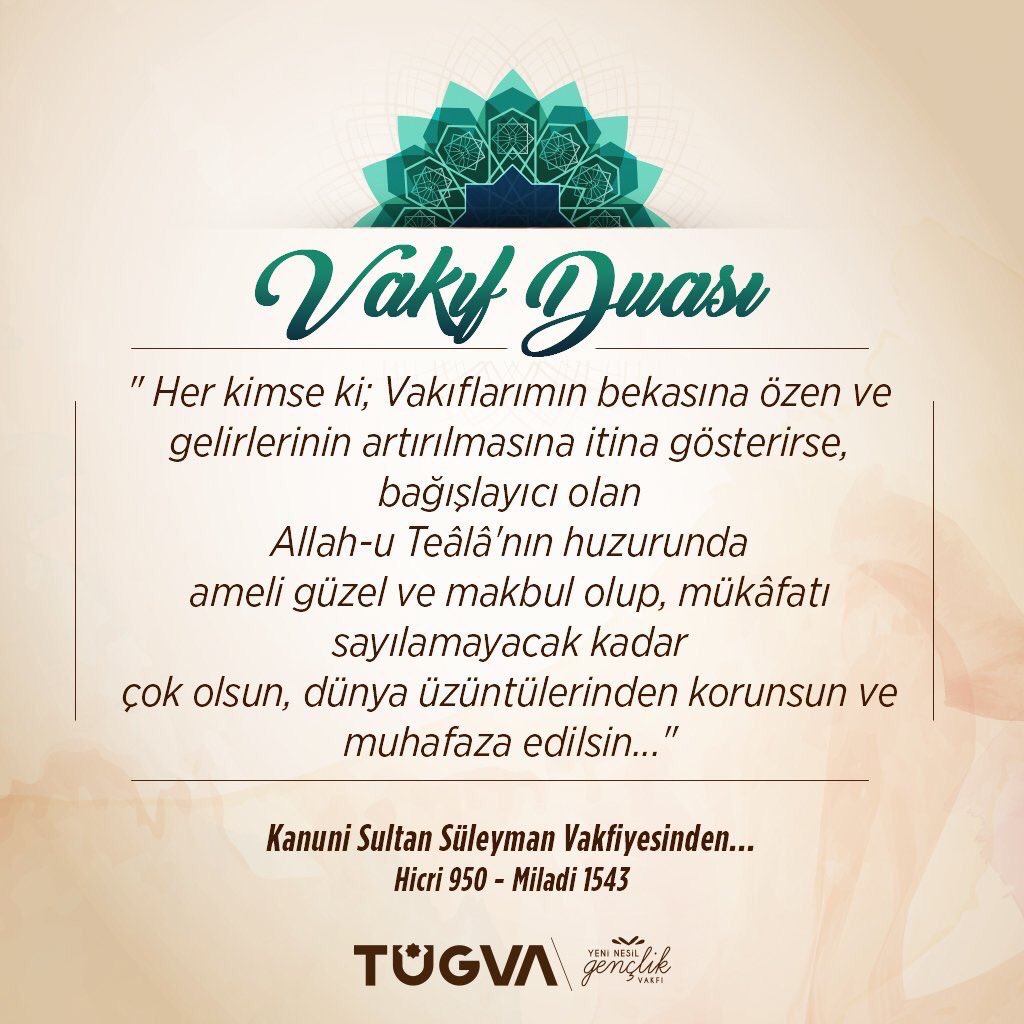 tugvasimav43's tweet photo. Vakıf;

✔Karşılık beklemeden iyilik yapmaktır,
✔İnsanlığın mutluluğu için çalışmaktır,
✔Geleneğimizin, geçmişimizin yansımasıdır,
✔Gelecek kuşaklara aktaracağımız medeniyet köprüsüdür,
✔Bizim için amasız ve şartsız gençlik için çalışmaktır. 💪

#VakıflarHaftası kutlu olsun! https://t.co/2jTMgOqdYN